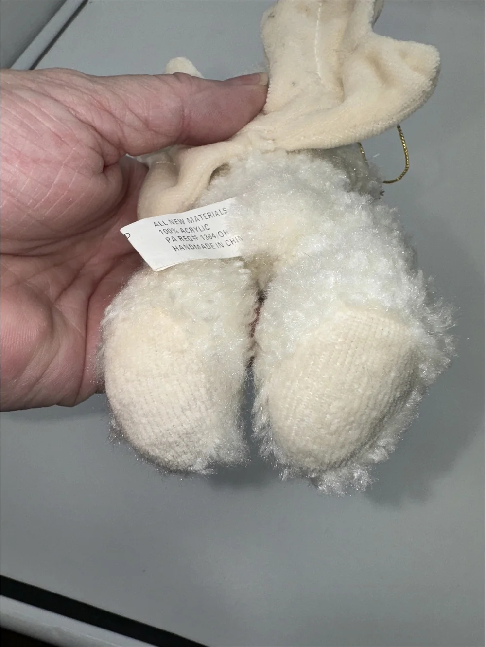 BOYDS BEARS PLUSH ORNAMENT ANGEL BUNNY CELESTE 1994 JOINTED EASTER